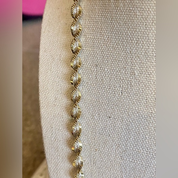 Milor Sterling Silver Gold Twisted Rope Chain Necklace 28” - Picture 7 of 15